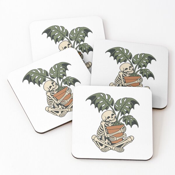 Item preview, Skeleton Plant Lover Hugging a Potted Monstera designed and sold by Greemo03.