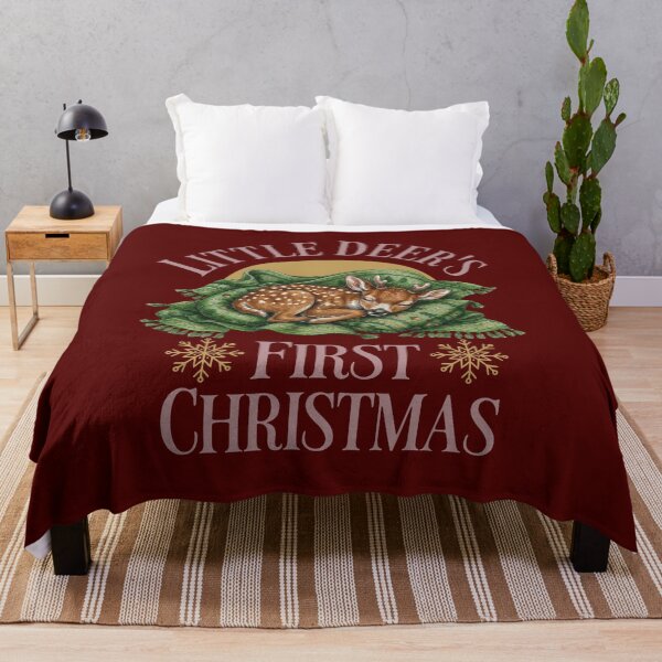 Item preview, Little Deer's First Christmas Cute Cozy Nursery Art designed and sold by LinaValearte.