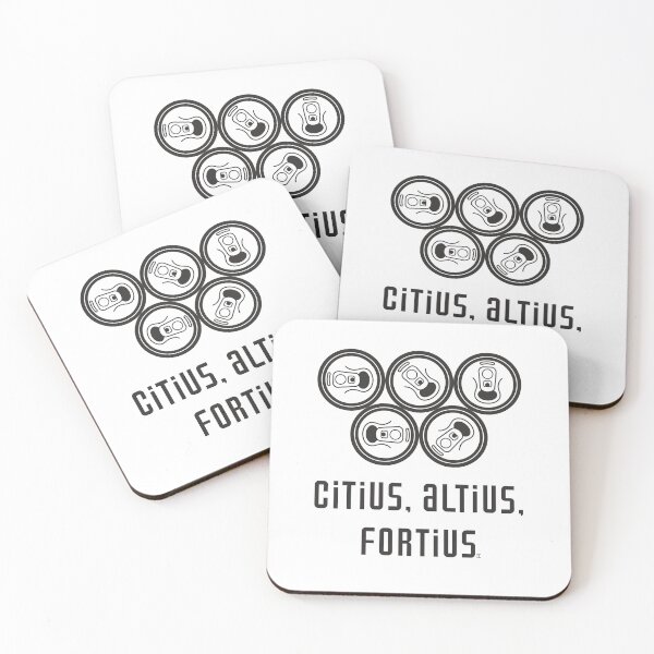 Item preview, Citius, Altius, Fortius — Faster, Higher, Stronger ( black monochrome ) designed and sold by sarabeevart.