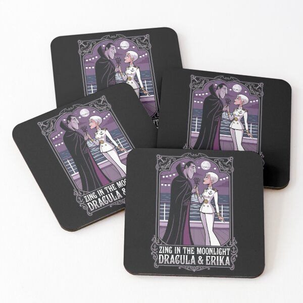 Item preview, Zing in the Moonlight: Dracula & Errika Cruise Romance Art Halloween designed and sold by CuteKats.