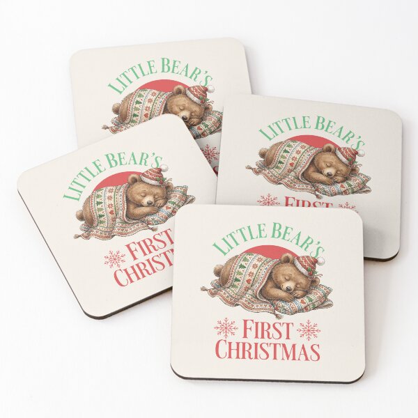 Item preview, Little Bear's First Christmas Cute Cozy Nursery Art designed and sold by LinaValearte.