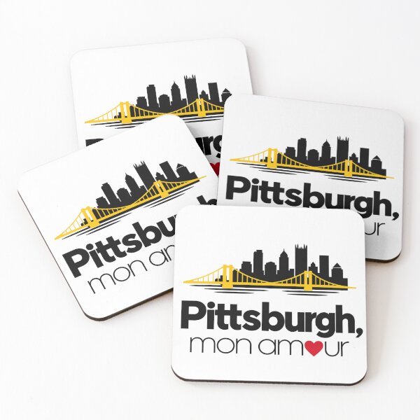 Item preview, Pittsburgh Mon Amour (French Love City Skyline) designed and sold by the-lamplighter.