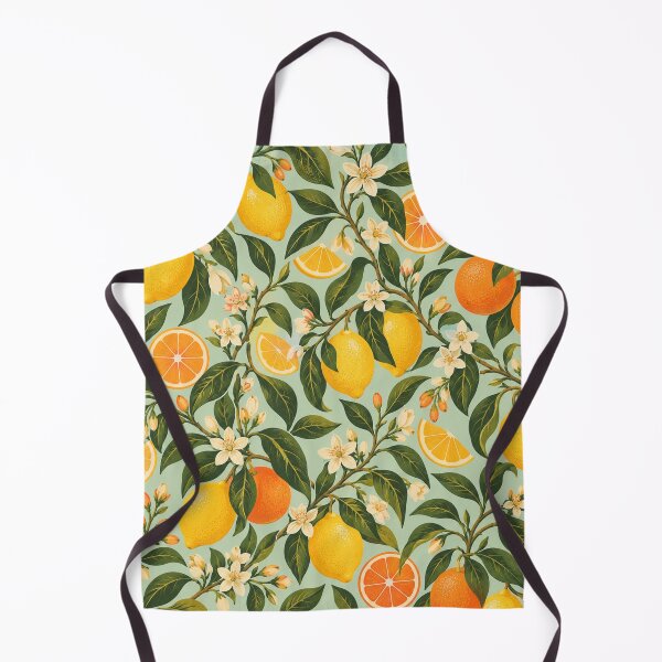 Item preview, Citrus Sunshine – Retro Lemon and Orange Blossom Pattern designed and sold by Paper-Pickle.