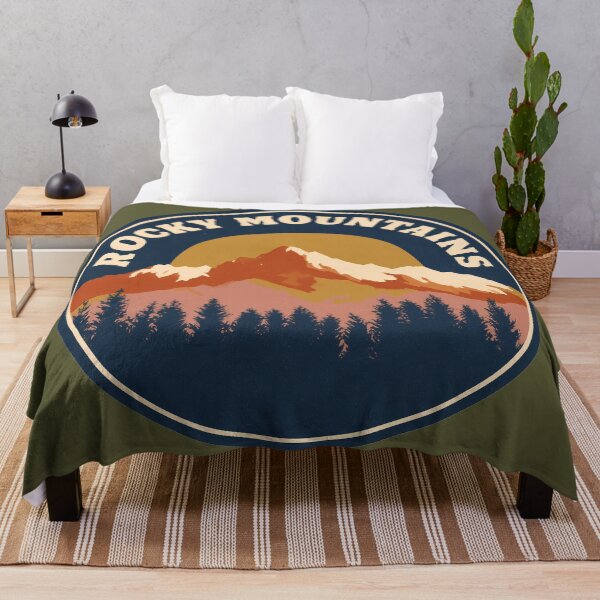 Item preview, Rocky Mountains Vintage Badge Retro Mountain Sunset Design designed and sold by peterdesigns.