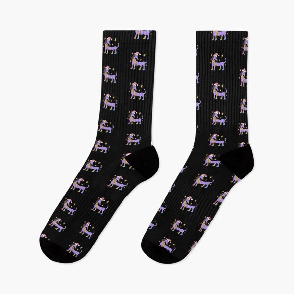 Item preview, Christmas Dachshund Mismatched Socks designed and sold by AMICO77.