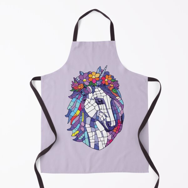 Item preview, floral unicorn, a magical horse in mosaic art designed and sold by designmari.