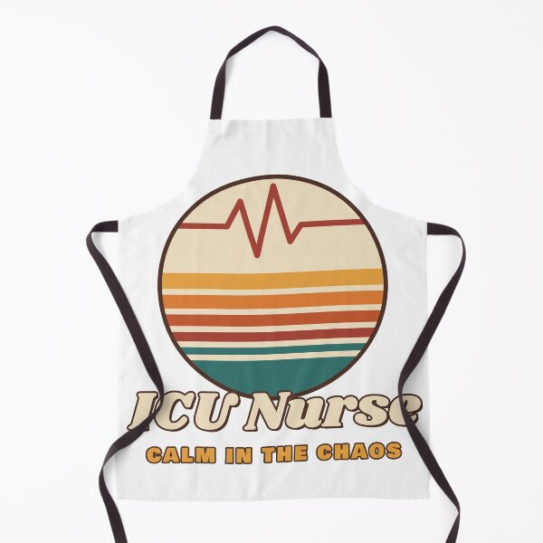Item preview, ICU Nurse Calm in the Chaos Retro Sunset Heartbeat designed and sold by Walli's.