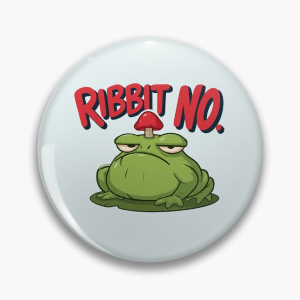 Item preview, Ribbit No Grumpy Frog with Mushroom Funny Sarcastic Design designed and sold by peterdesigns.