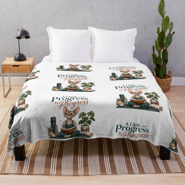 Item preview, Devon Rex Cat – A Little Progress Is Progress designed and sold by PurrBloom Studio.