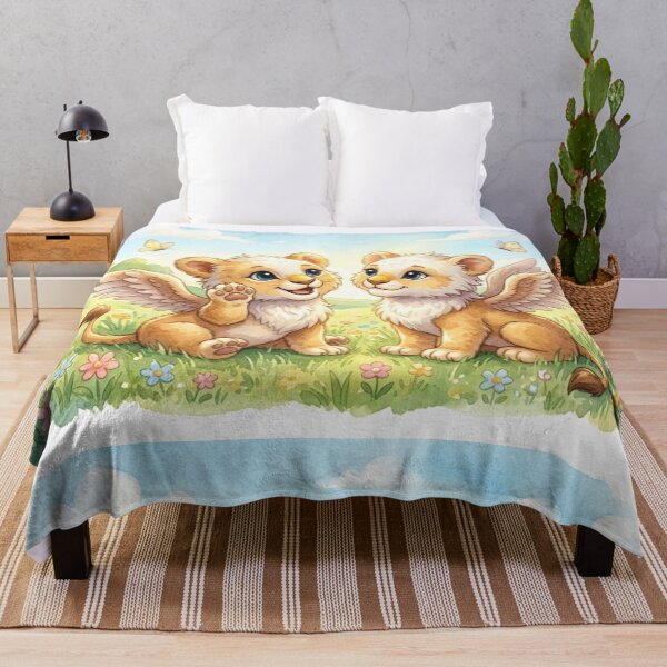 Item preview, Little Guardians of the Meadow – The Winged Lion Cubs designed and sold by TreatLLC.