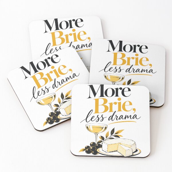 Item preview, More Brie Less Drama (Funny French Cheese Lover Art) designed and sold by the-lamplighter.