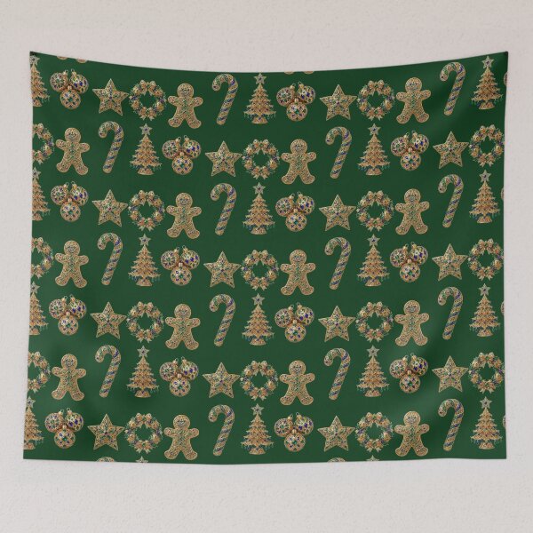 Item preview, Luxury Christmas Arabesque Ornaments Set – Gold Emerald & Royal Blue designed and sold by HoMya.