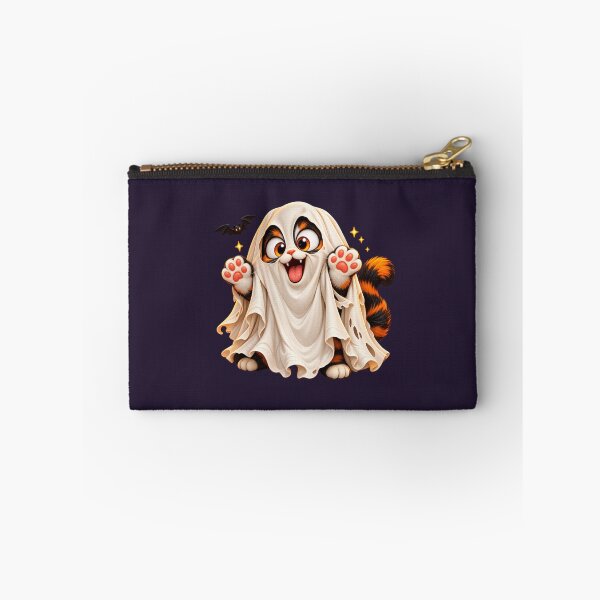 Item preview, Cute Halloween Ghost Cat 3D Pumpkin Spooky Art designed and sold by DIB Designs – Express Your Style.