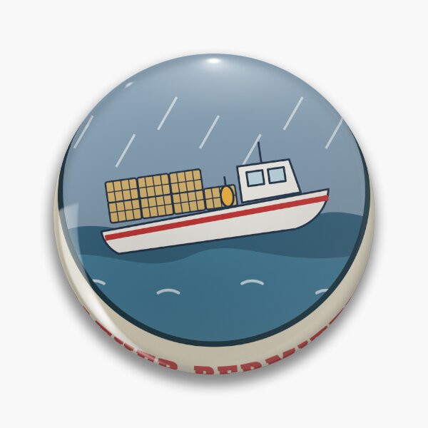 Item preview, Dumping Day Weather Permitting Lobster Badge designed and sold by FogFiddleGoods.