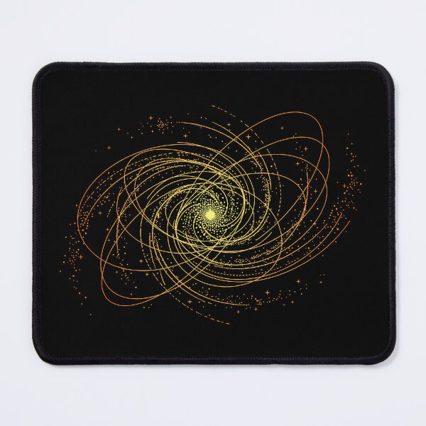 Artikelvorschau, Spiralgalaxie Weltraum Astronomie Universum Wissenschaft Goldene Grafik entworfen und verkauft von KiwiRider.