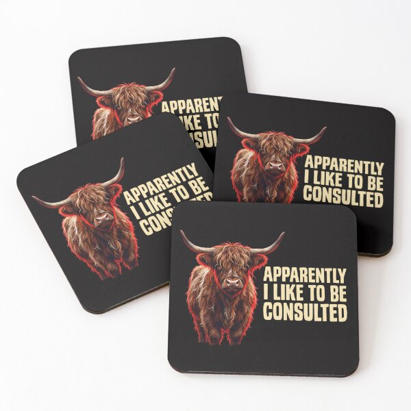 Item preview, Apparently I Like To Be Consulted Funny Highland Cow  designed and sold by w66aboo.