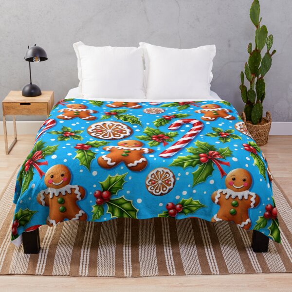 Item preview, Cute Christmas Gingerbread Men and Candy Cane Pattern designed and sold by DEC02.
