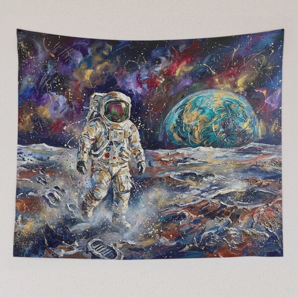 Item preview, Astronaut on the Moon Cosmic Expressionist designed and sold by JonelleTshirts.