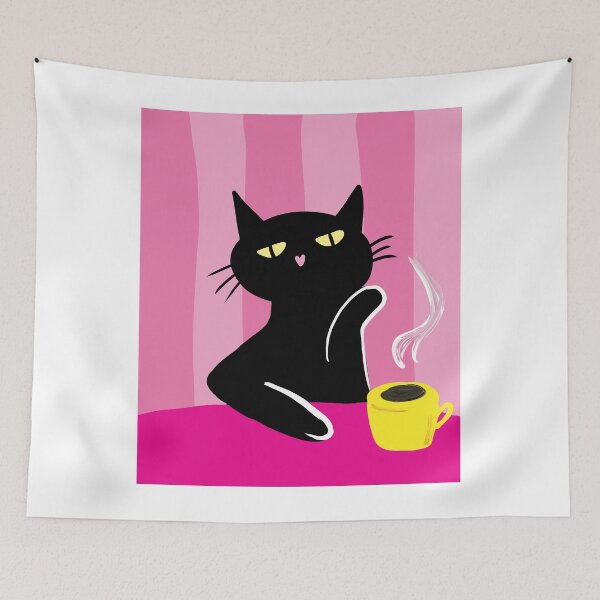 Item preview, cat & coffee designed and sold by Kasia1987t.