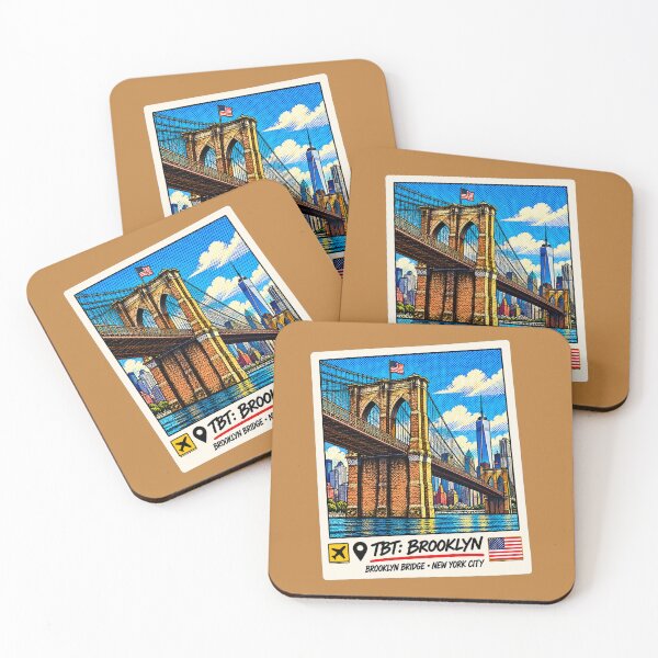 Item preview, TBT: Brooklyn Bridge – Vintage Pop Art New York Travel designed and sold by JEFFCORA.