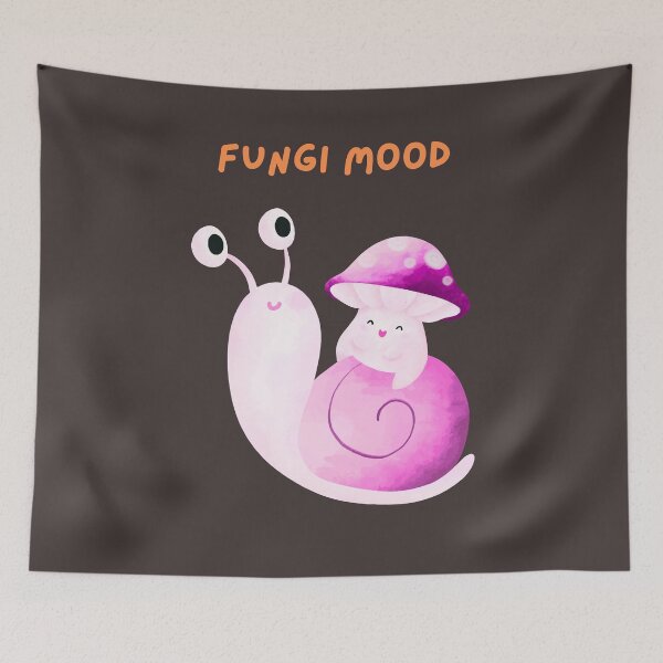 Item preview, Fungi Mood - Funny Mushroom and Snail designed and sold by ZenReiArt.