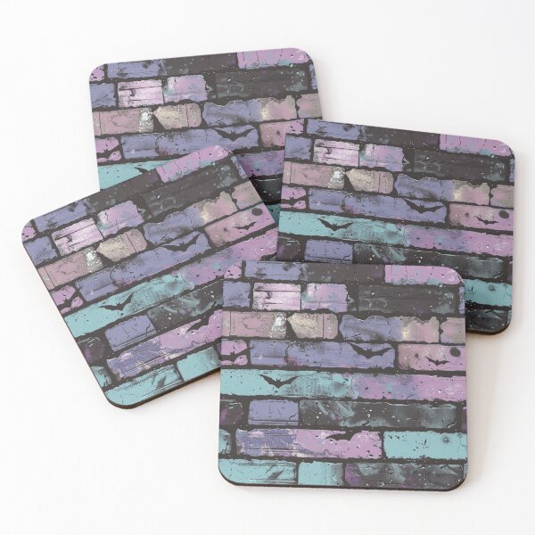 Item preview, Pastel Goth Bats Brick Wall designed and sold by WyldLuna.