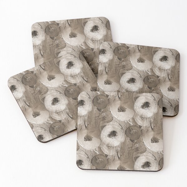Item preview, Abstract Circular Flowers in Earthy Brown designed and sold by Artistestella.