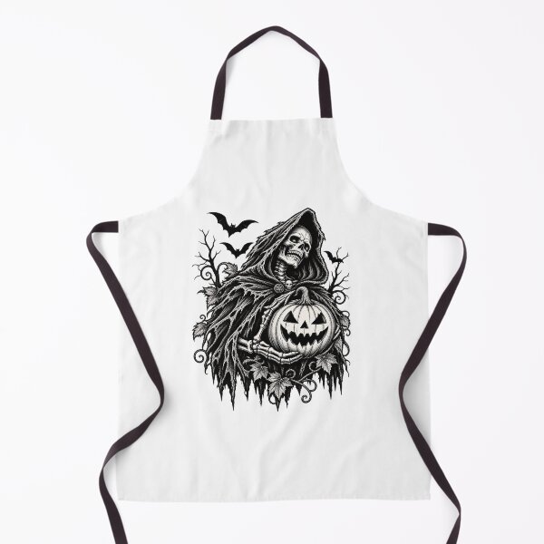 Item preview, The Pumpkin Reaper – Gothic Halloween Skeleton Horror Art designed and sold by Twixly.