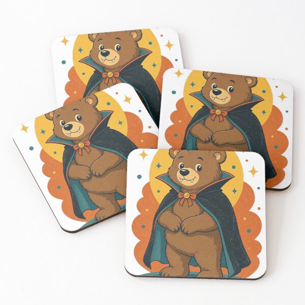 Item preview, Vintage 1950s Vampire Bear – Retro Halloween Illustration designed and sold by MFMart.