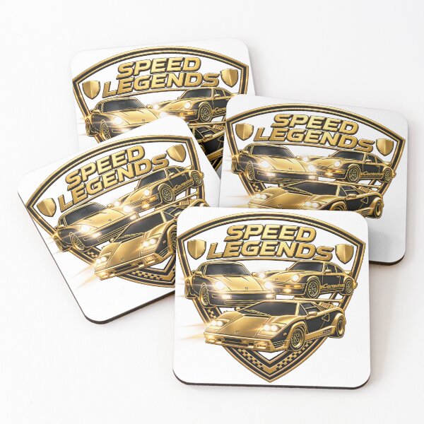 Item preview, Sports Supercars Gold Badge T-Shirt - Porsche 911, Lamborghini Countach designed and sold by crayonpixels.