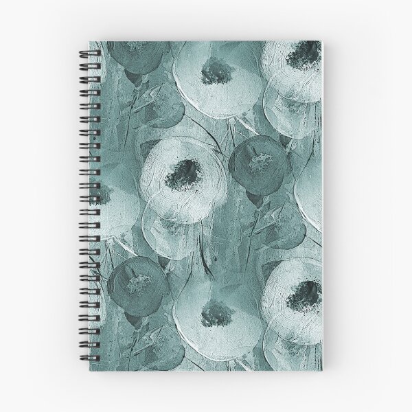 Item preview, Abstract Circular Flowers in Earthy Teal designed and sold by Artistestella.