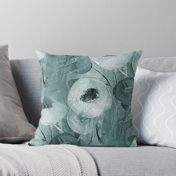 Item preview, Abstract Circular Flowers in Earthy Teal designed and sold by Artistestella.