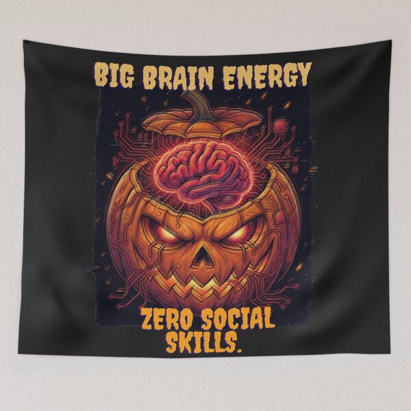 Item preview, Big Brain Energy Pumpkin Halloween designed and sold by KempNordStudio.