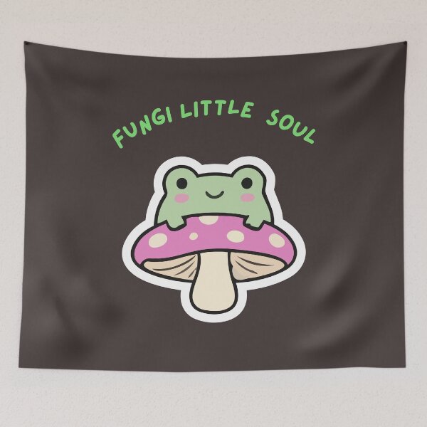 Item preview, Fungi Little Soul - Funny Frog and Mushroom Pun designed and sold by ZenReiArt.