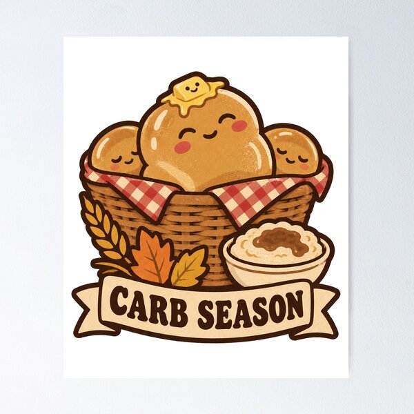 Item preview,  Funny Thanksgiving Carb Season – Cute Dinner Rolls Bread Lover Gift designed and sold by OMARFIRAS.