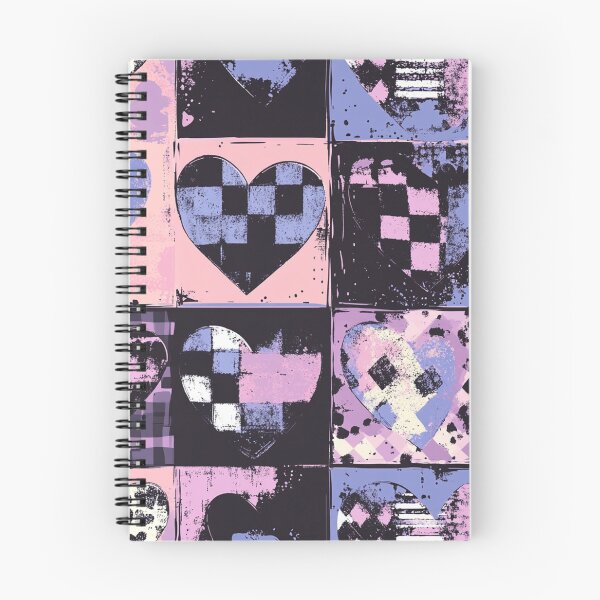 Item preview, Checkered Hearts Vintage Pastel Goth Pattern designed and sold by WyldLuna.