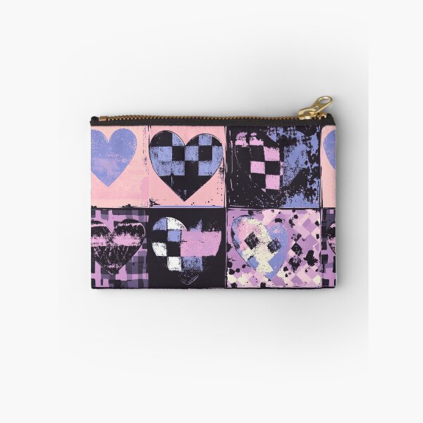 Item preview, Checkered Hearts Vintage Pastel Goth Pattern designed and sold by WyldLuna.