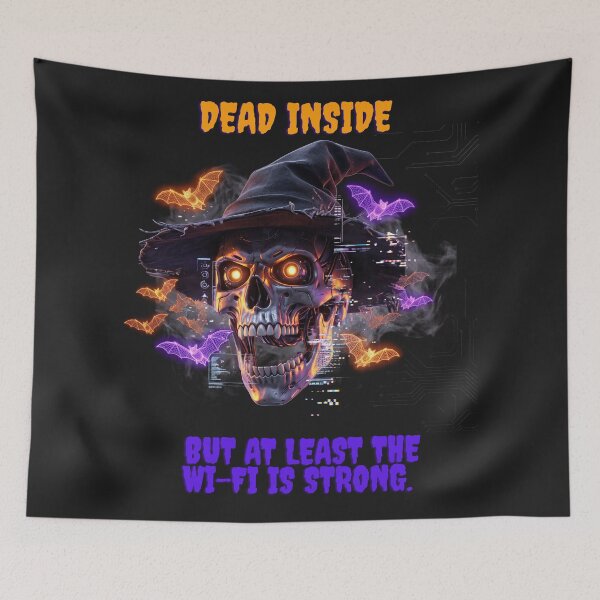 Item preview, Dead Inside Wi-Fi Strong Halloween designed and sold by KempNordStudio.