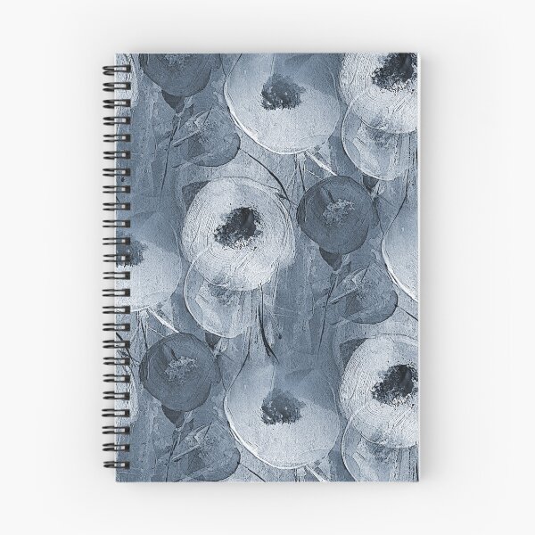 Item preview, Abstract Circular Flowers in Earthy Blue designed and sold by Artistestella.