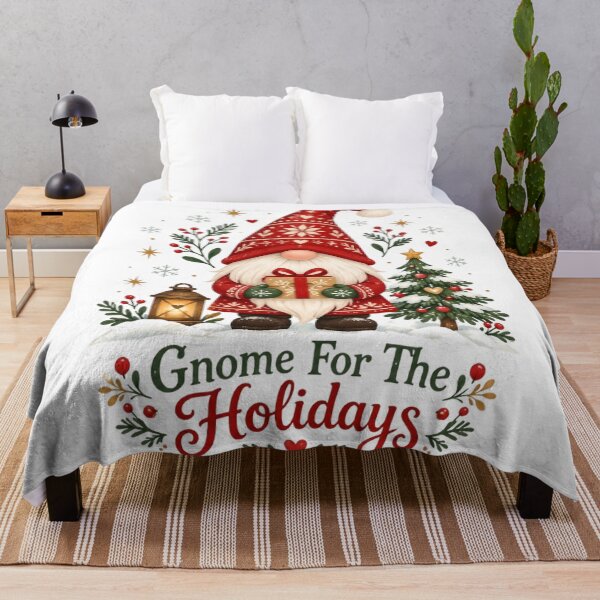 Item preview, Gnome For The Holidays Cute Scandinavian Christmas Gnome designed and sold by DigitalChickHub.