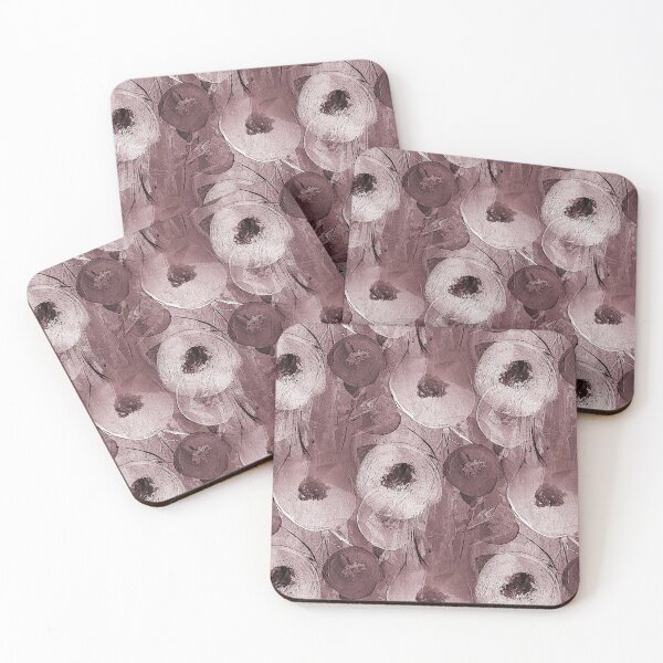 Item preview, Abstract Circular Flowers in Earthy Maroon designed and sold by Artistestella.
