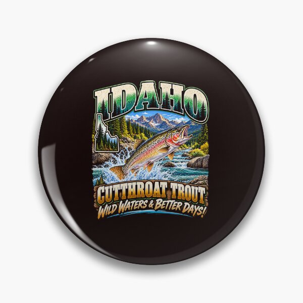 Item preview, IDAHO CUTTHROAT TROUT WILD WATERS & BETTER DAYS! designed and sold by JamiesLocker.