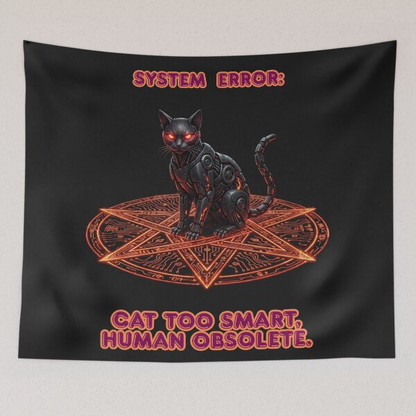Item preview, System Error Cyber Cat Halloween designed and sold by KempNordStudio.