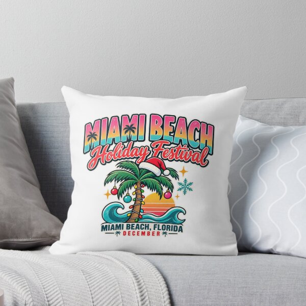 Item preview, Miami Beach Florida Christmas Shirt Palm Tree Holiday Festival Event Outfit designed and sold by IRON WINGS /USAF.