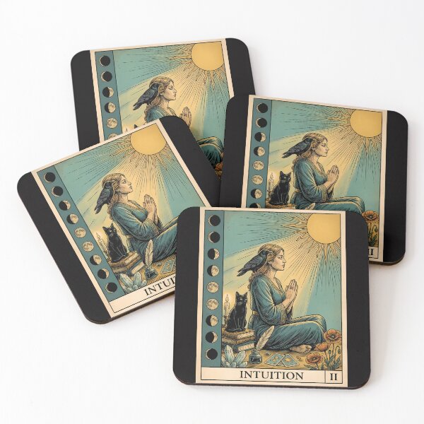 Item preview, Intuition Tarot Card - Mystical Witchy Vintage Art designed and sold by PurrfectHome.