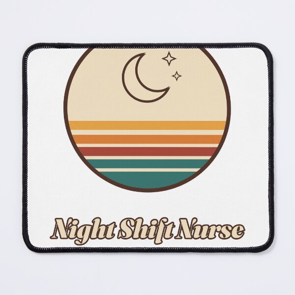 Item preview, Night Shift Nurse Awake While You Sleep Retro Moon designed and sold by Walli's.