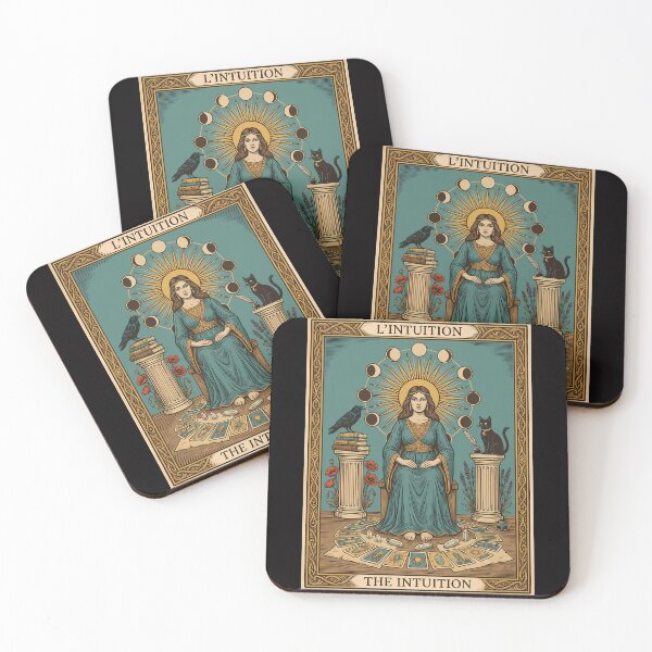 Item preview, L'Intuition Vintage Tarot Card Moon Phases designed and sold by PurrfectHome.