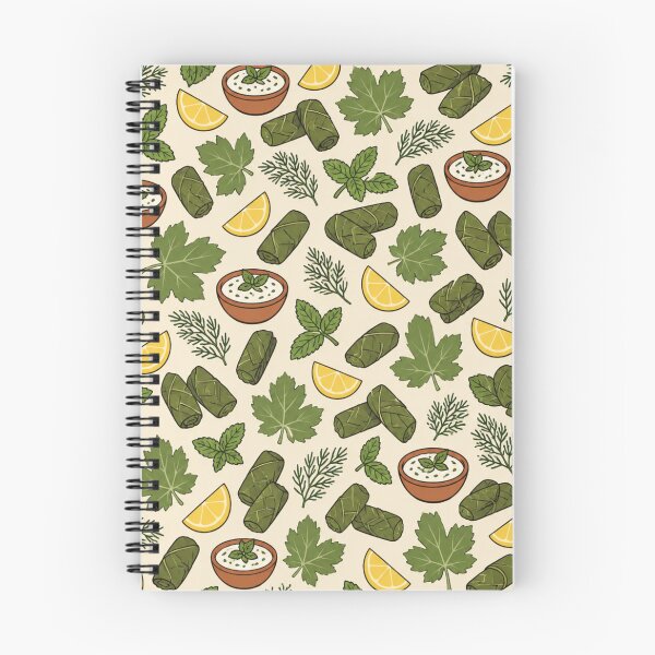 Item preview, Dolma Mediterranean Mezze Pattern | Stuffed Grape Leaves, Lemon, Dill and Yogurt designed and sold by StickyGuys.