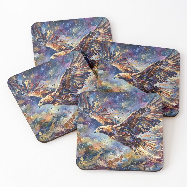 Item preview, Majestic Golden Eagle Expressionist Flight designed and sold by JonelleTshirts.