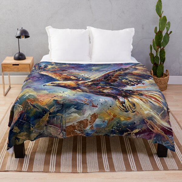Item preview, Majestic Golden Eagle Expressionist Flight designed and sold by JonelleTshirts.
